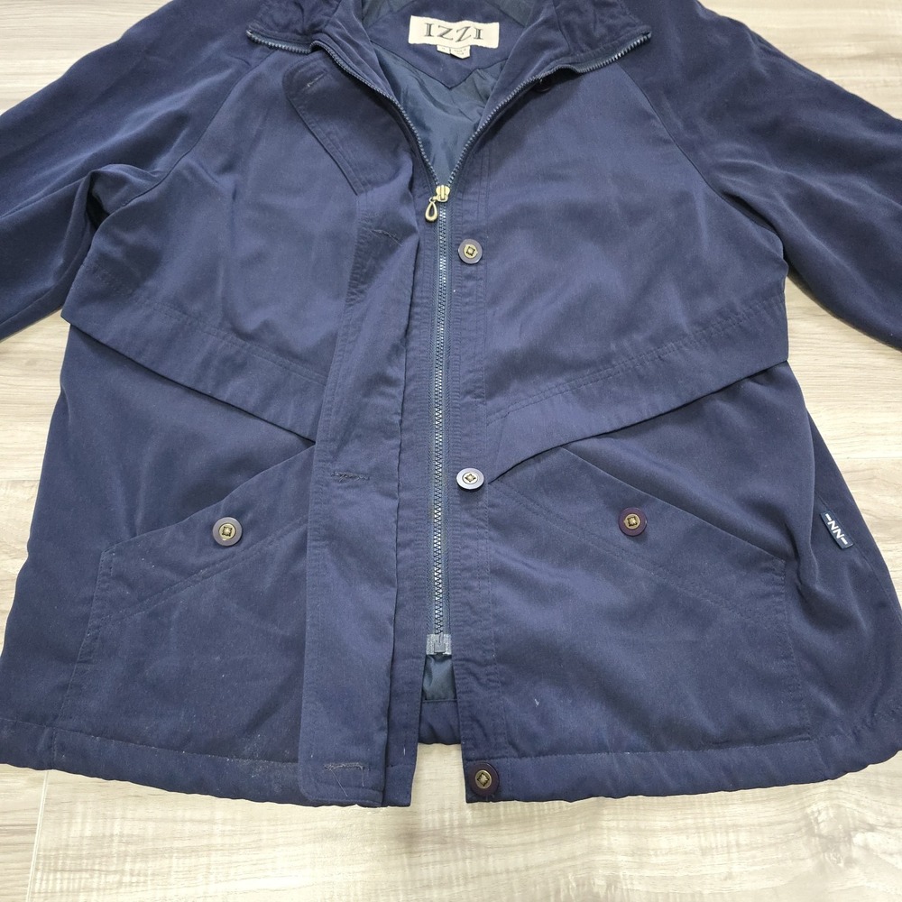 Izzi Jacket Blue Mens Medium Full Zip Coat